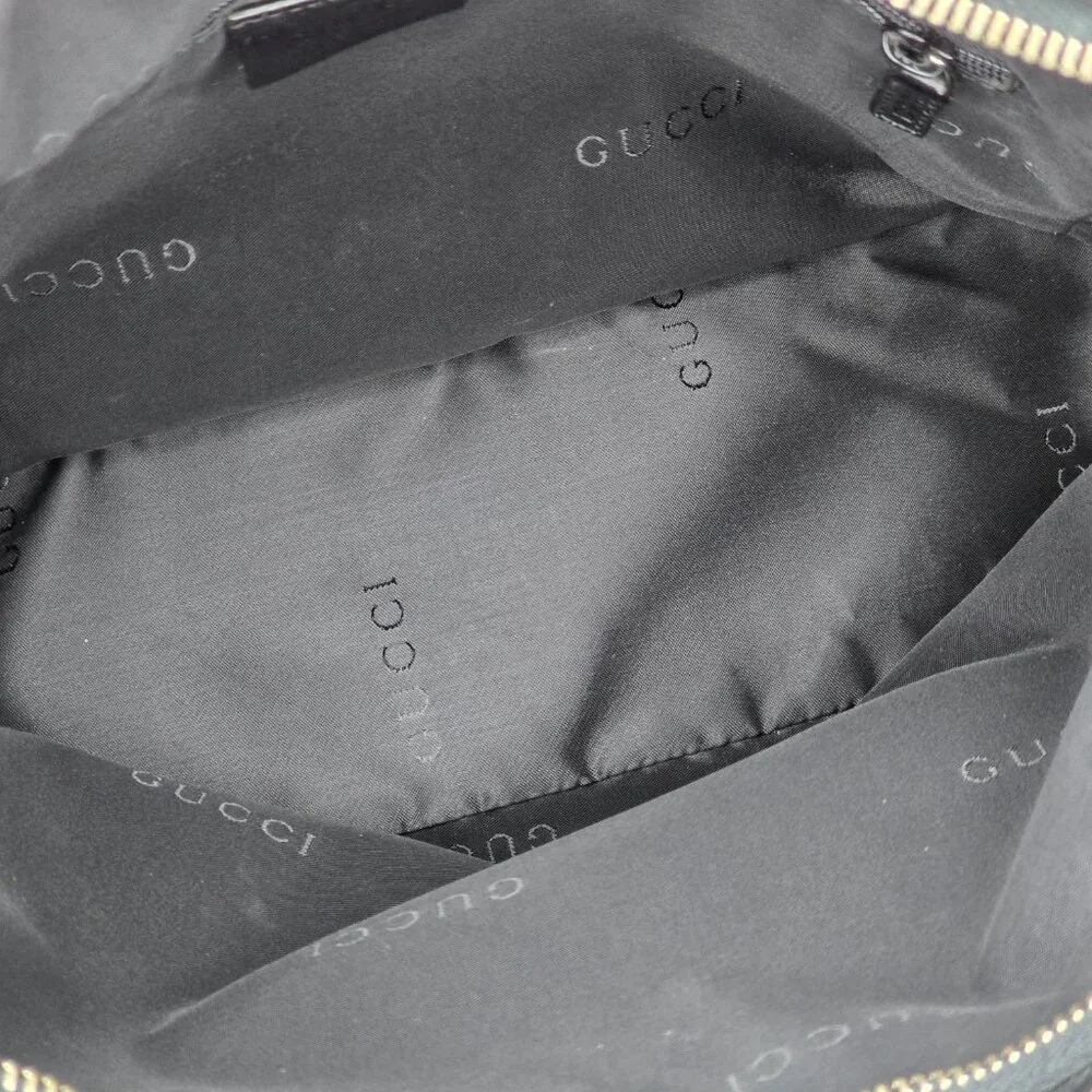 Gucci Black Leather Nylon Purse Shoulder Vintage Bag